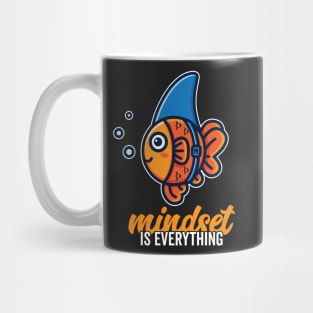 Cute Goldfish Mindset is Everything Be A Goldfish Shark Fin Mug